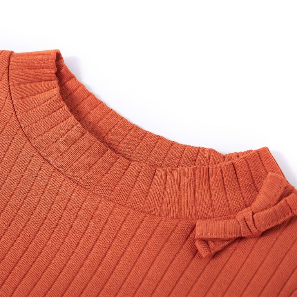 Kids' Long-Sleeve Shirt Dark Orange 104
