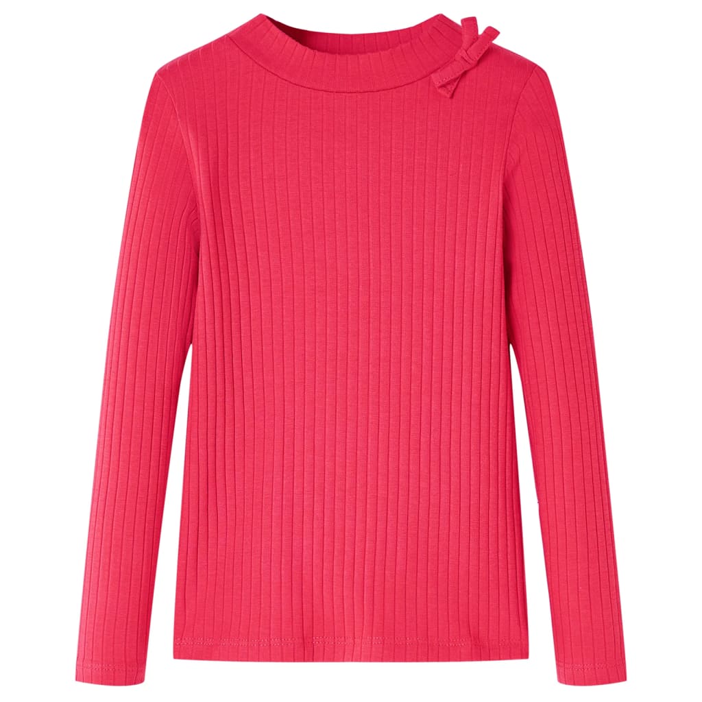 T-shirt à manches longues enfant rose vif 116