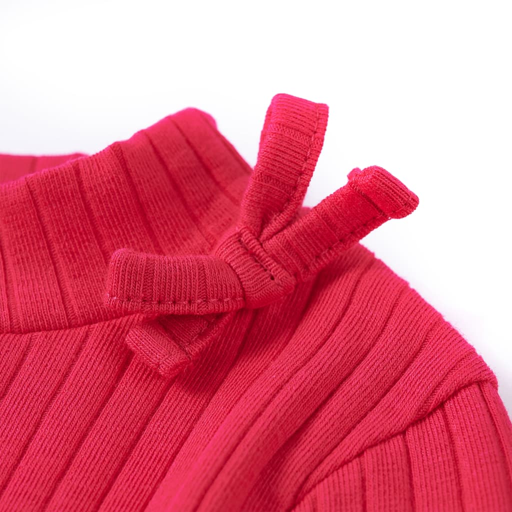 T-shirt à manches longues enfant rose vif 116