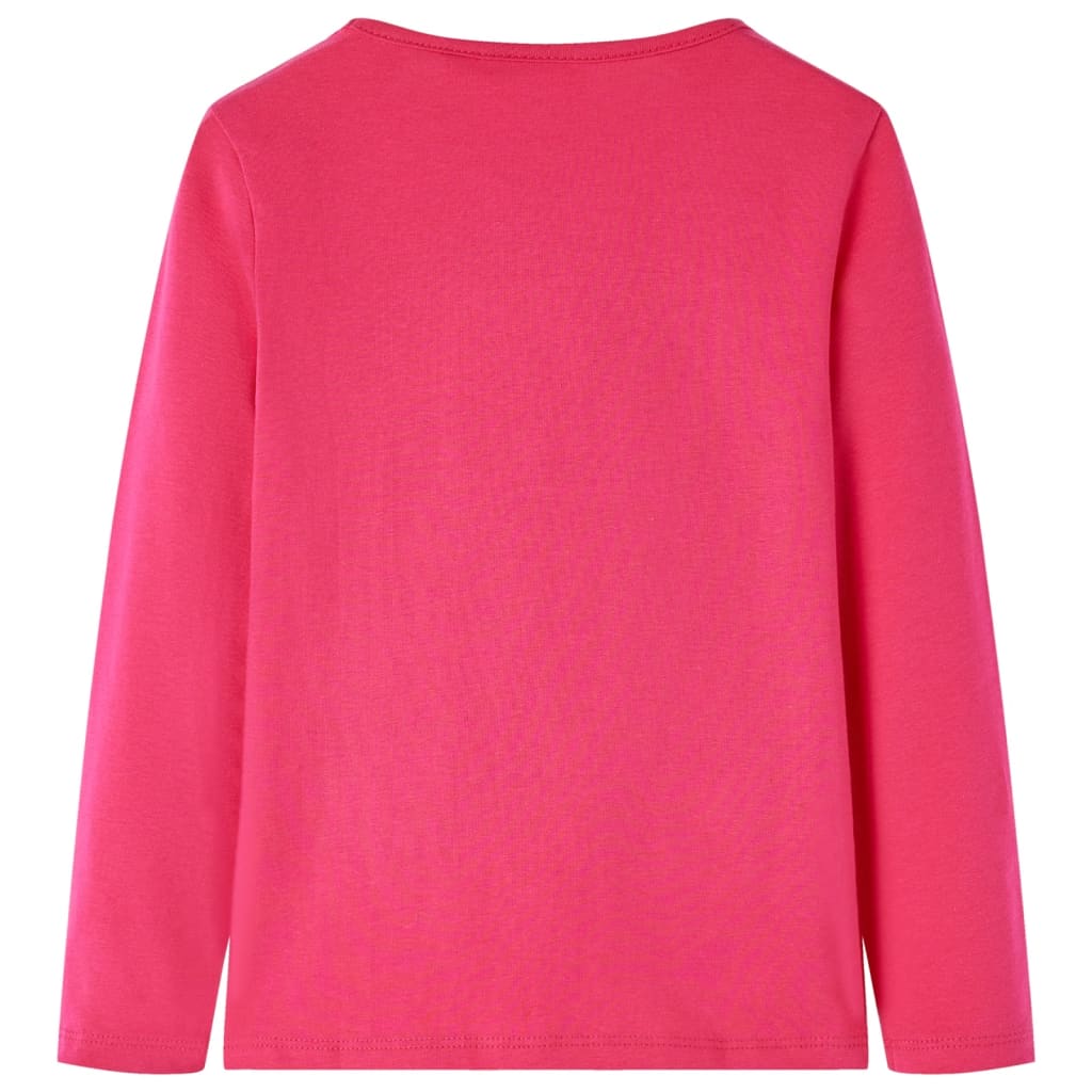 T-shirt manches longues enfant rose vif 104