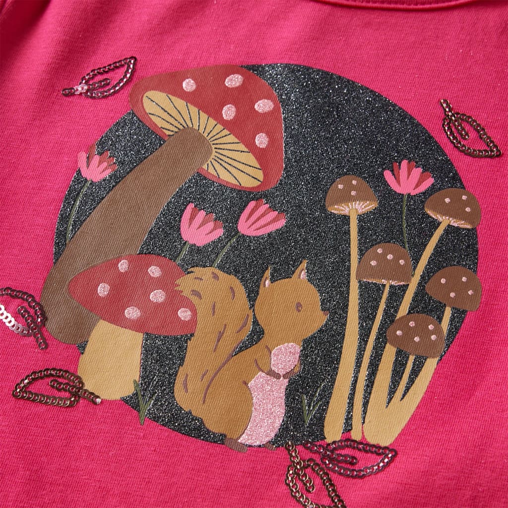 T-shirt manches longues enfant rose vif 104