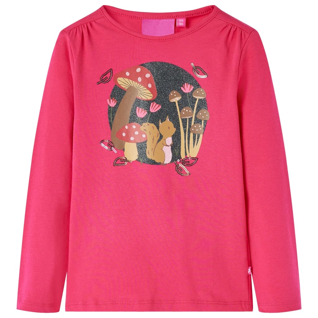 T-shirt manches longues enfant rose vif 128