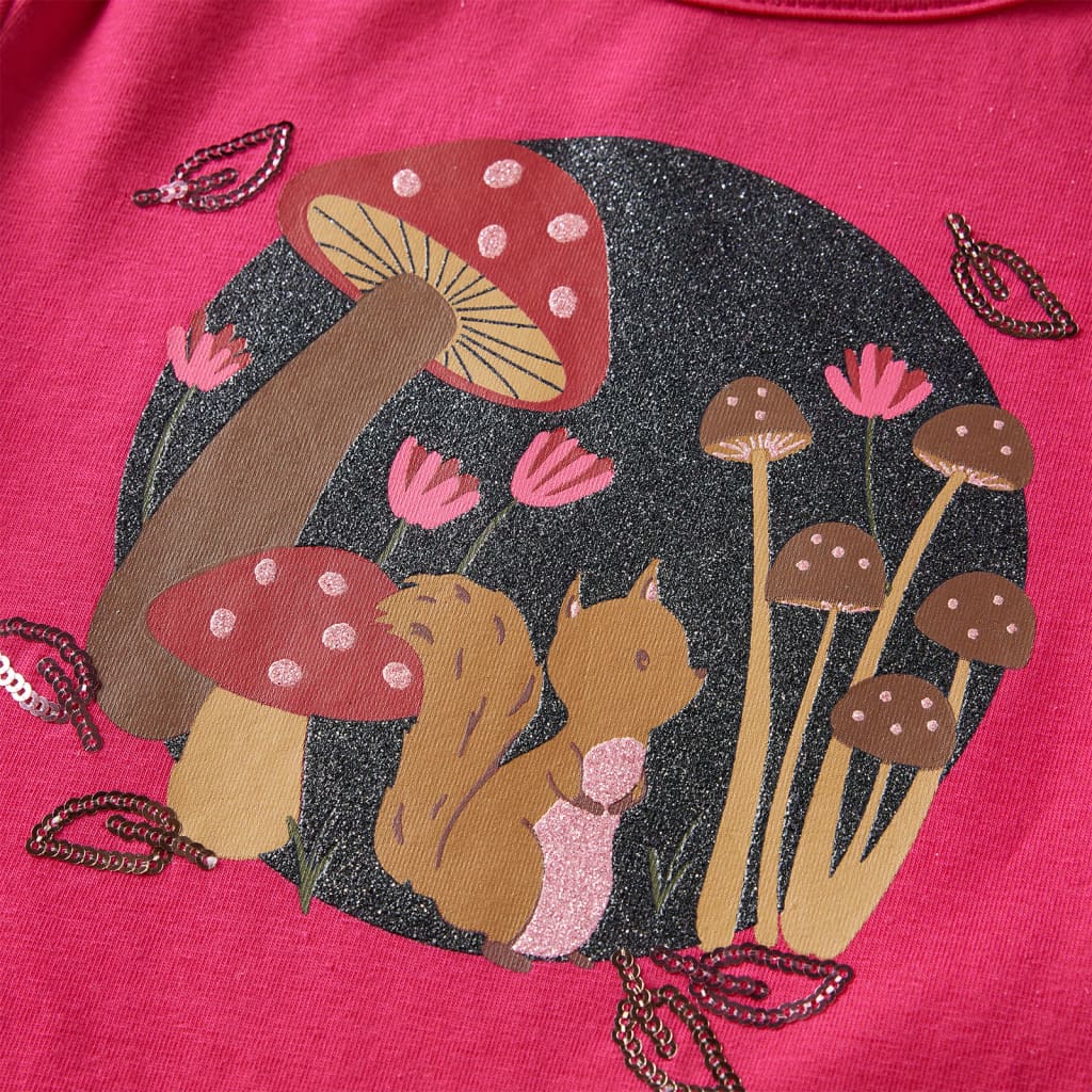 T-shirt manches longues enfant rose vif 128