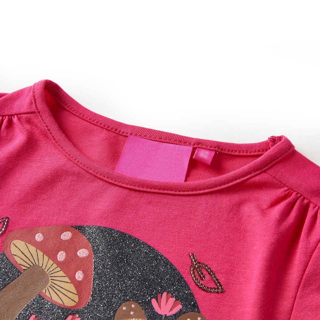 Kids' Long-Sleeve Shirt Hot Pink 140