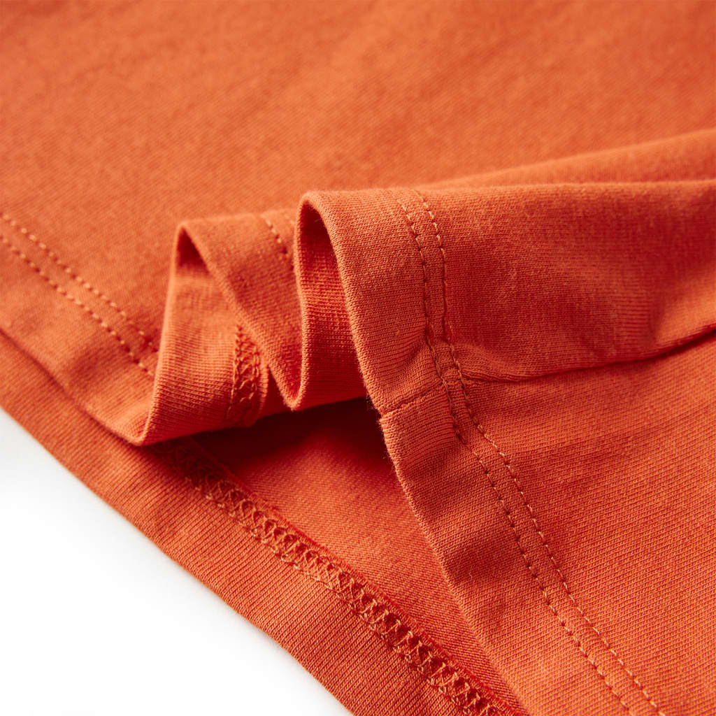 T-shirt manches longues enfant orange foncé 128