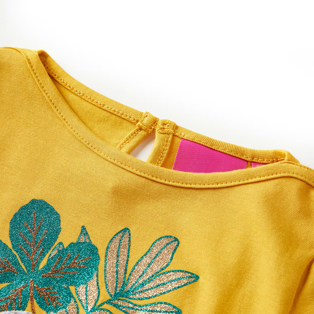 Kids' Long-Sleeve Shirt Ochre 128