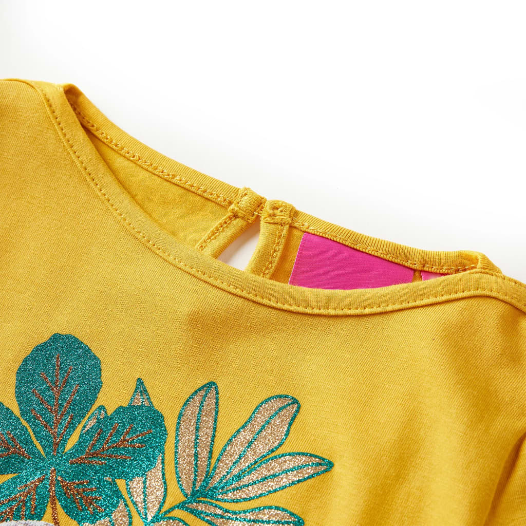 Kids' Long-Sleeve Shirt Ochre 140