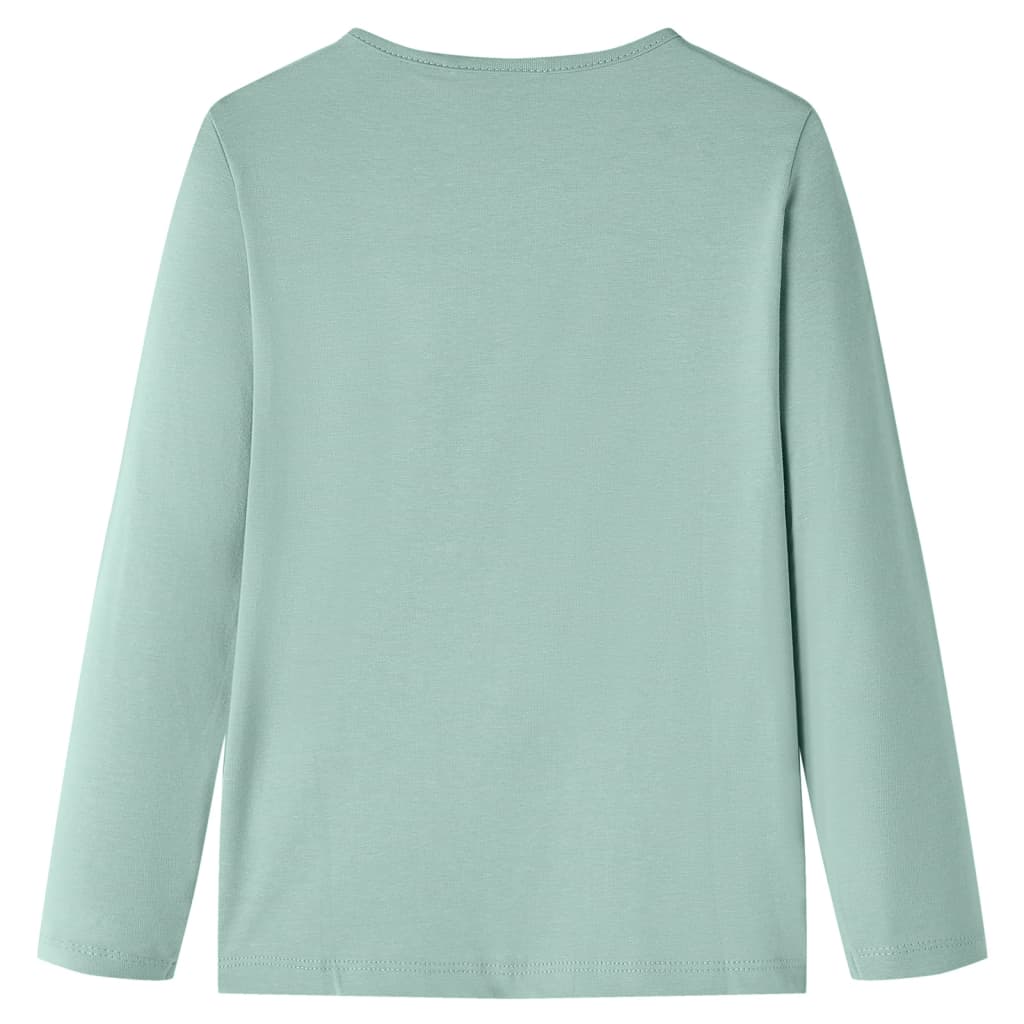 T-shirt manches longues enfant vert menthe 116