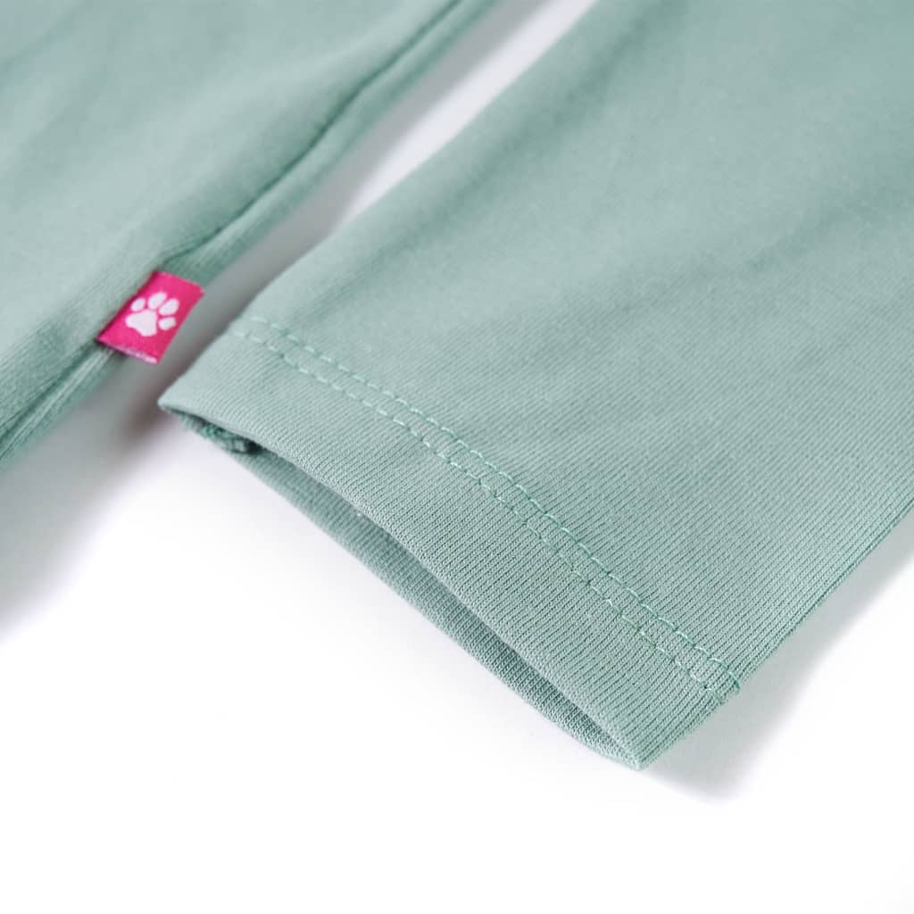T-shirt manches longues enfant vert menthe 116