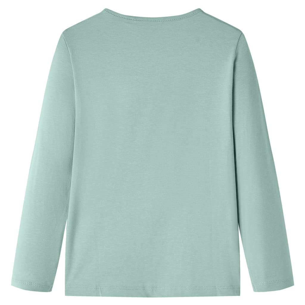 T-shirt manches longues enfant vert menthe 128