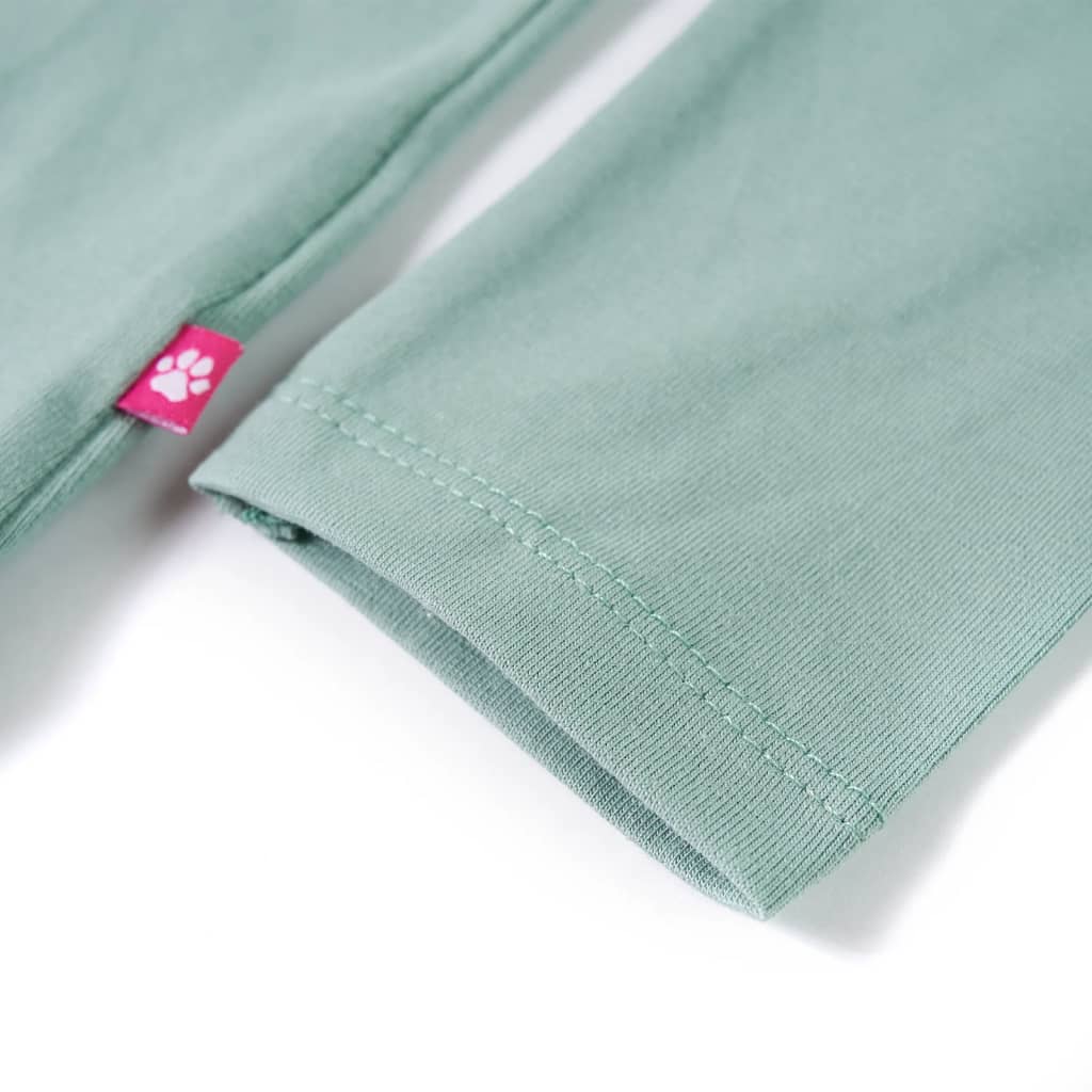 T-shirt manches longues enfant vert menthe 128