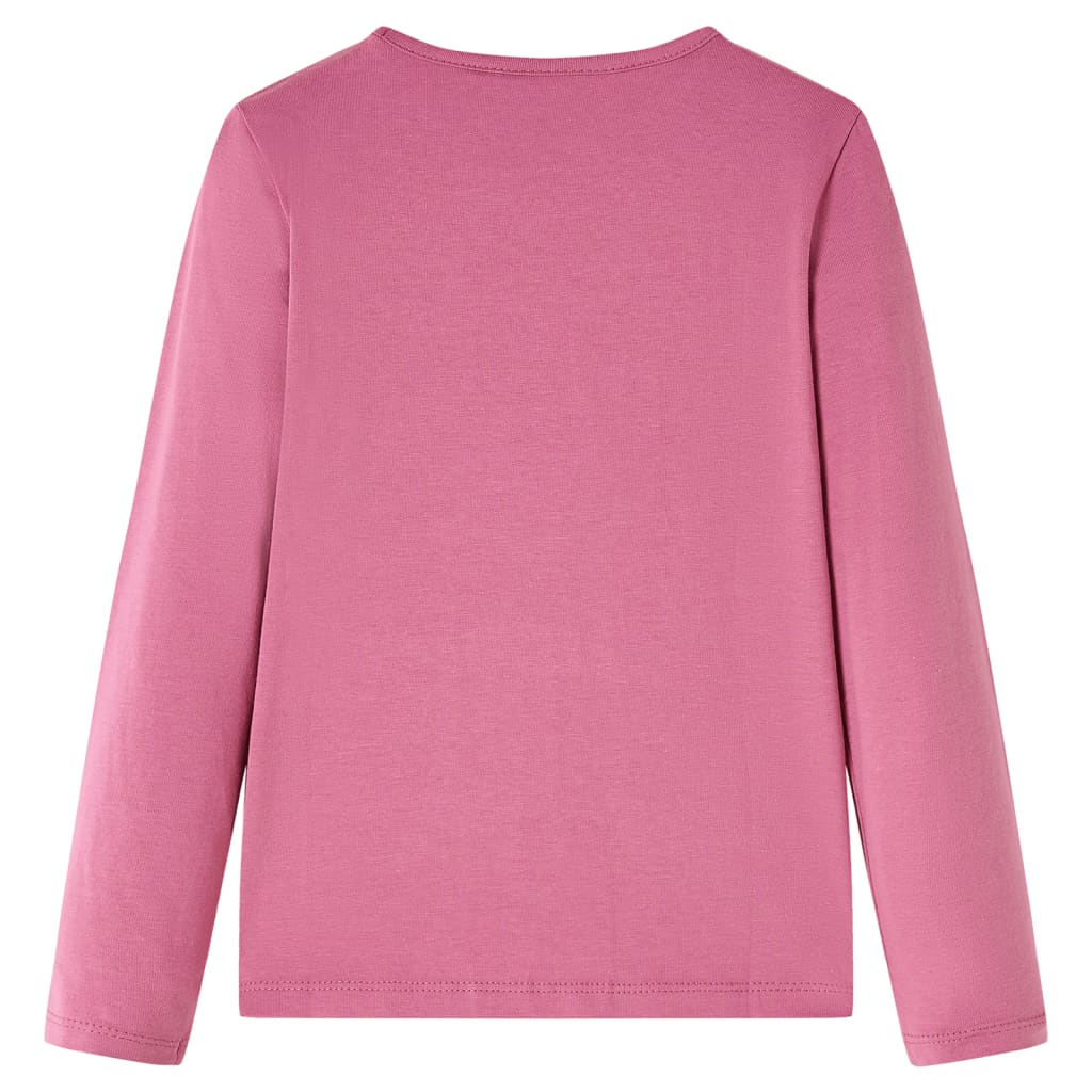 T-shirt manches longues enfant rose framboise 92