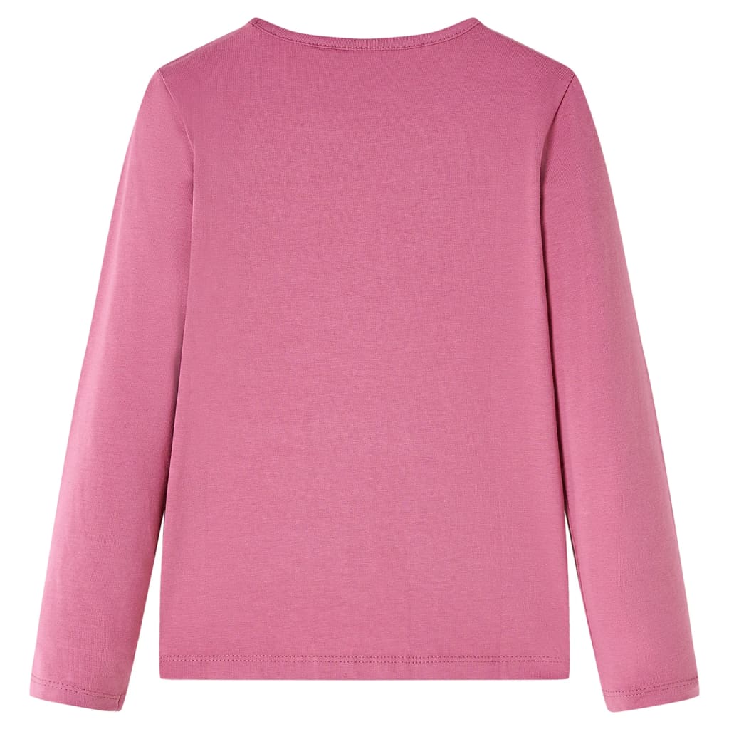 T-shirt manches longues enfant rose framboise 104
