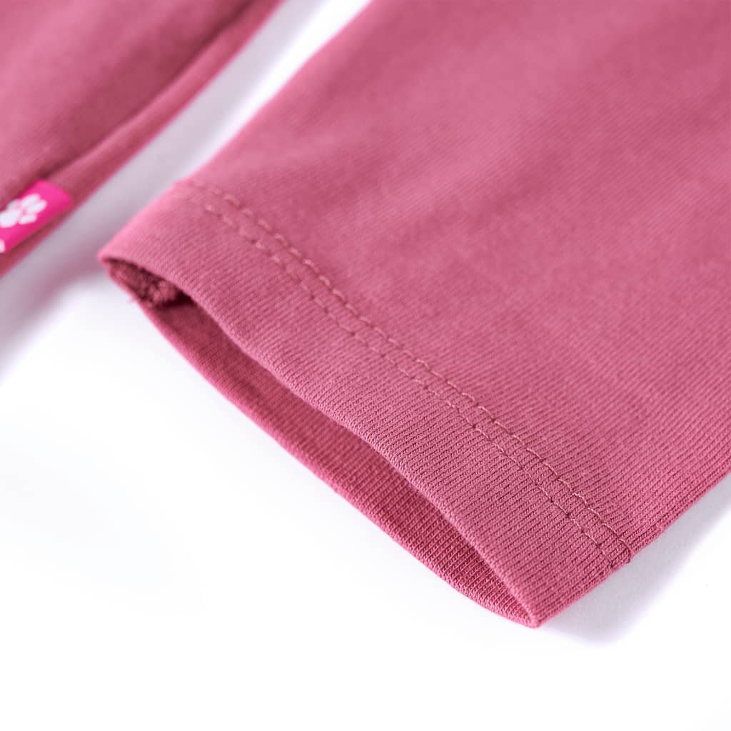 T-shirt manches longues enfant rose framboise 104