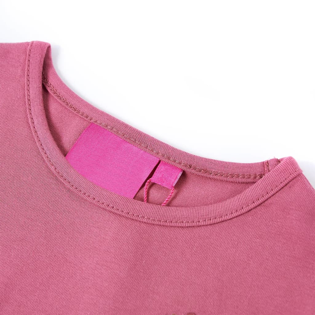 Kids' Long-Sleeved T-Shirt Raspberry Pink 128