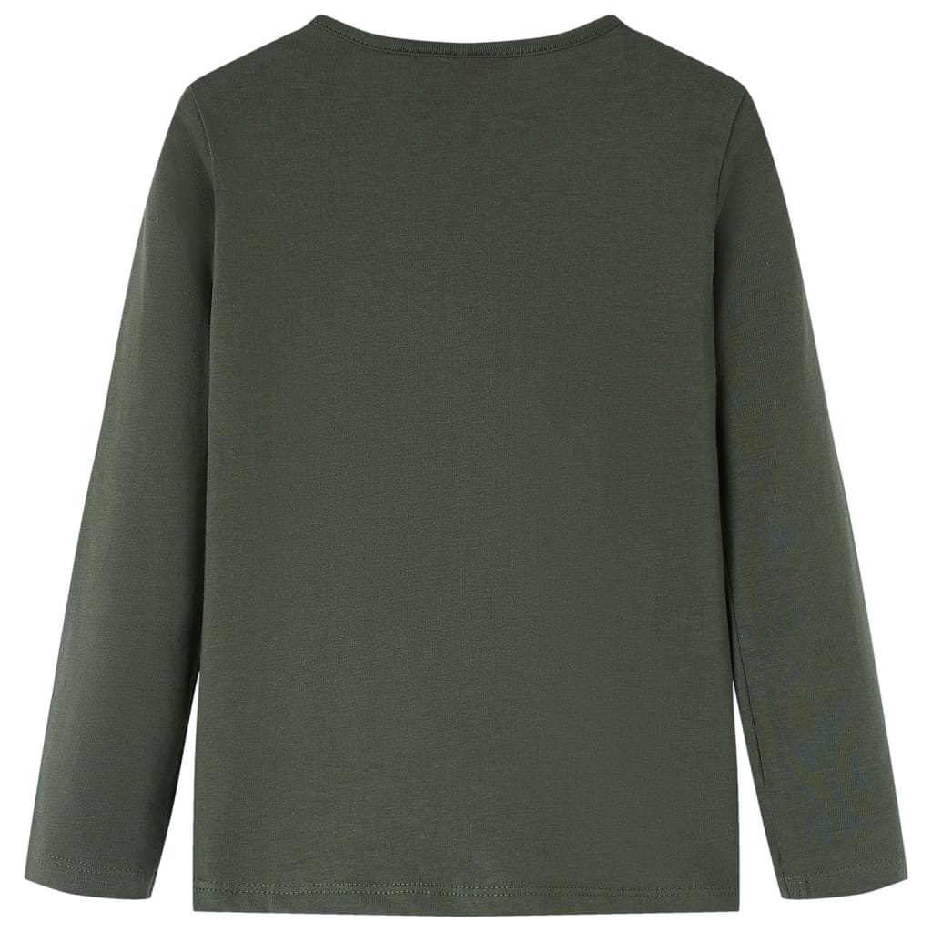T-shirt à manches longues kaki enfant 104