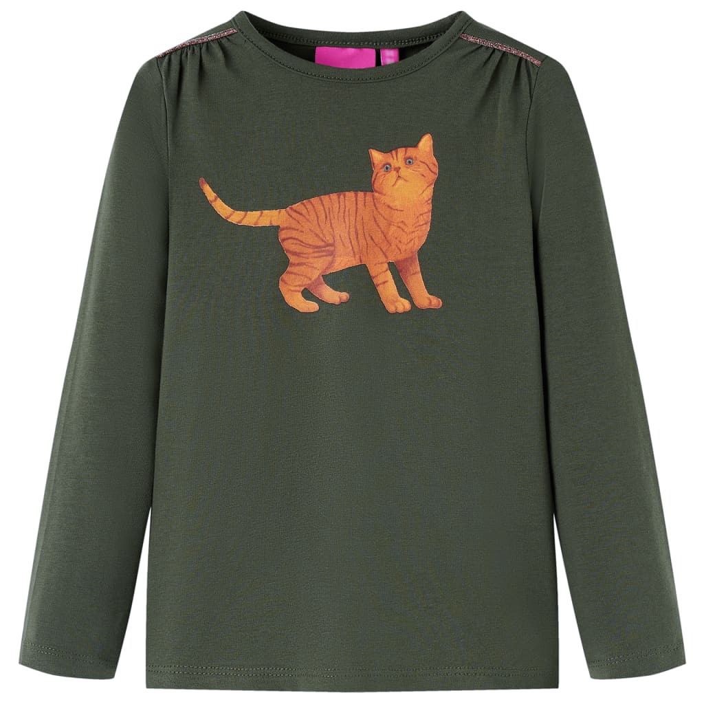 T-shirt manches longues enfant kaki 128