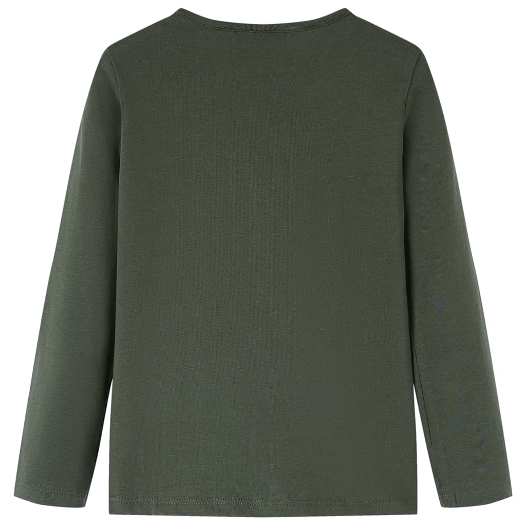 Kinder-Langarmshirt Khaki 140