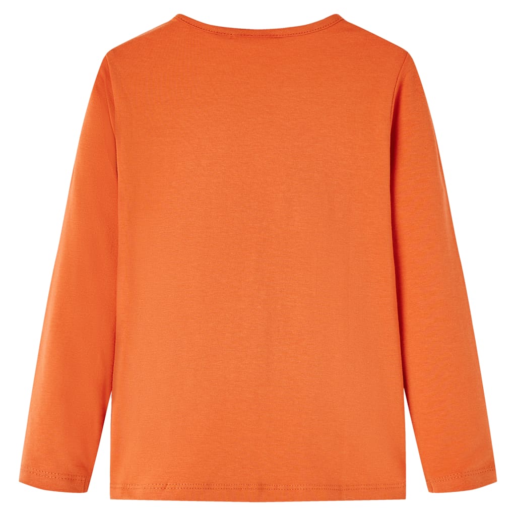 T-shirt à manches longues enfant orange foncé 92