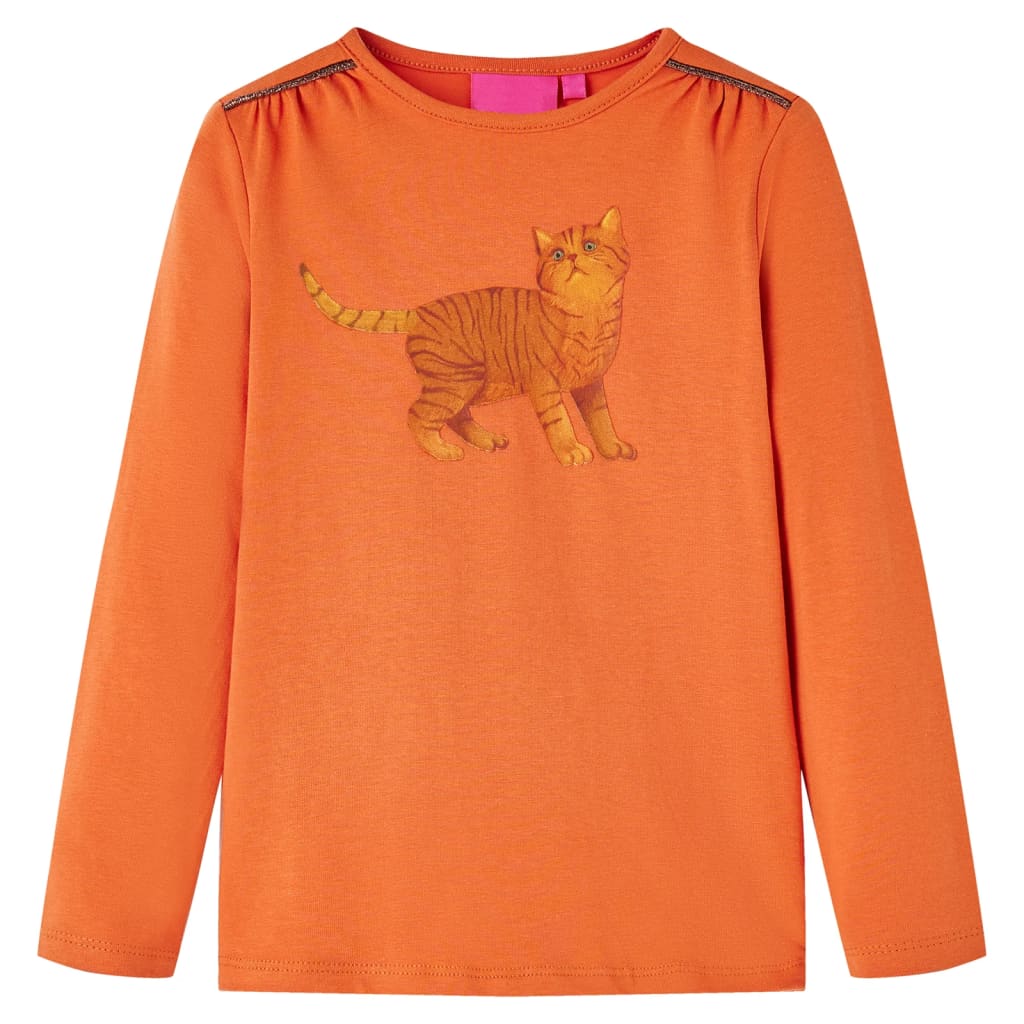 Kids' Long-Sleeved Shirt Dark Orange 116