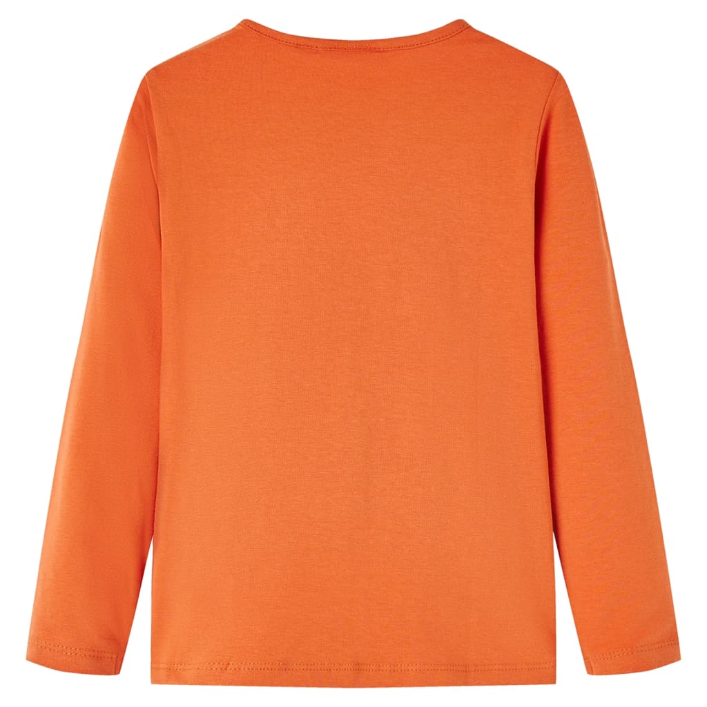 Kids' Long-Sleeved Shirt Dark Orange 116