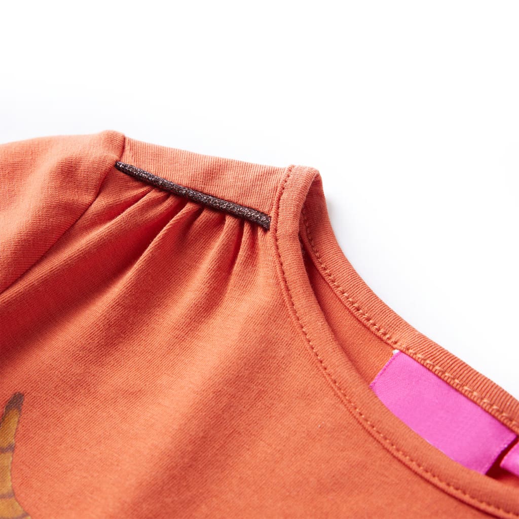 Kids' Long-Sleeved Shirt Dark Orange 116