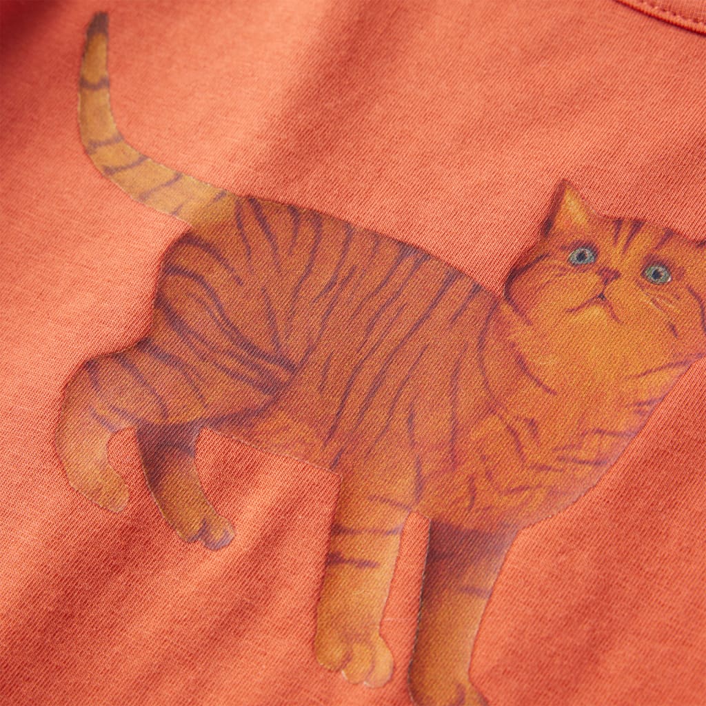 Kids' Long-Sleeved Shirt Dark Orange 116