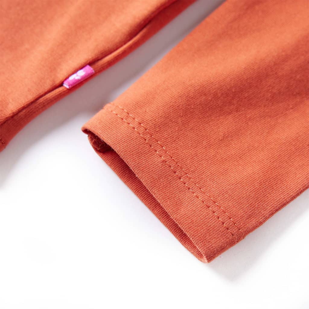Kids' Long-Sleeved Shirt Dark Orange 116