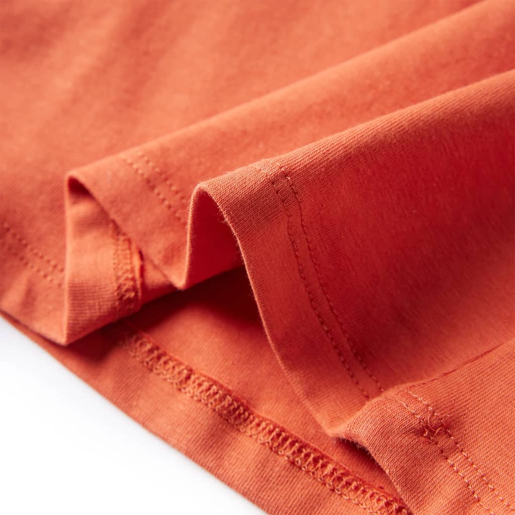 Kids' Long-Sleeved Shirt Dark Orange 116