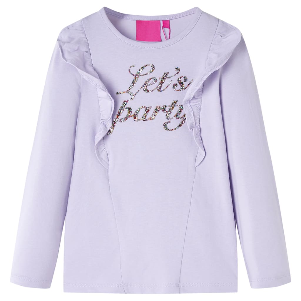 Kids' Long-Sleeve Shirt Light Purple 128
