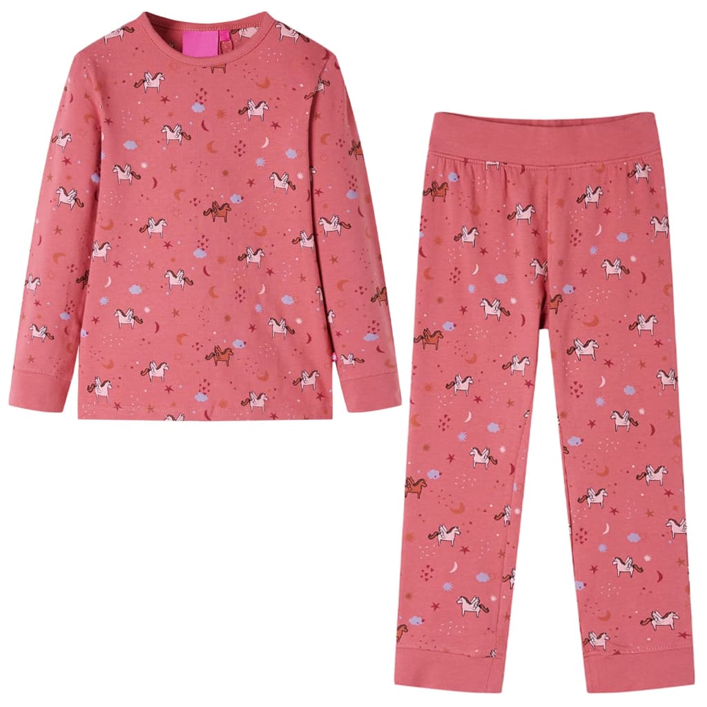 Children's Long-Sleeved Pajamas Old Pink 104