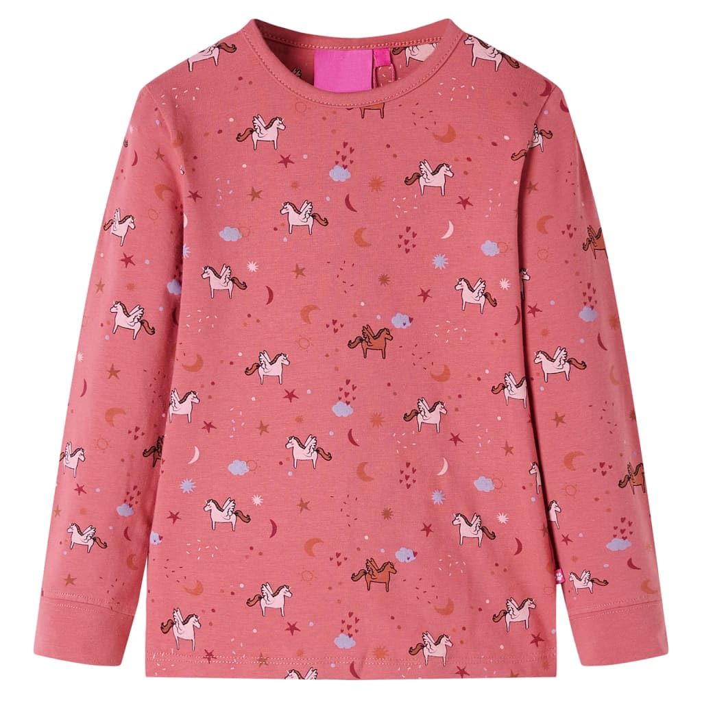 Children's Long-Sleeved Pajamas Old Pink 104