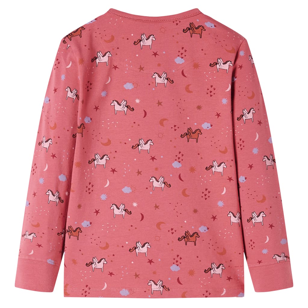 Children's Long-Sleeved Pajamas Old Pink 104
