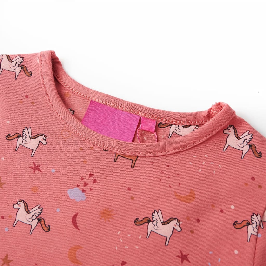 Children's Long-Sleeved Pajamas Old Pink 104