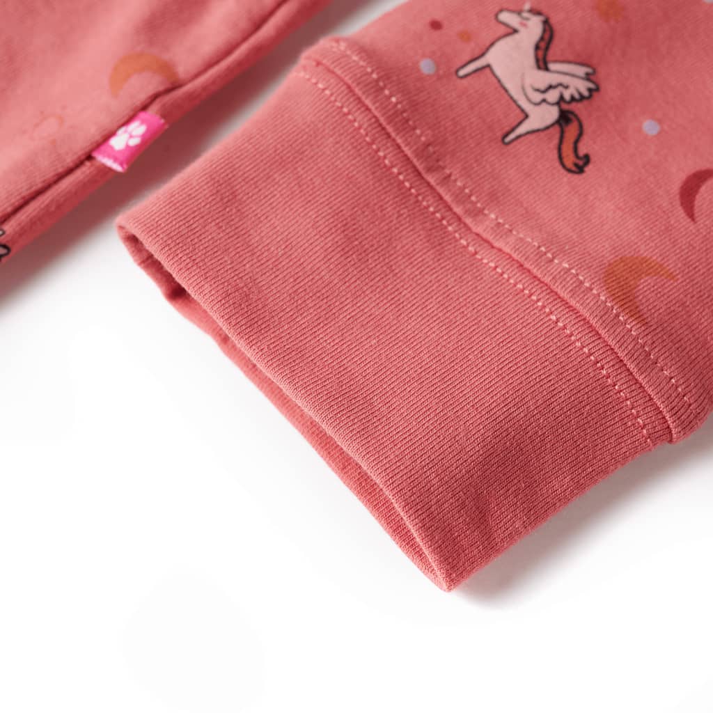 Children's Long-Sleeved Pajamas Old Pink 104
