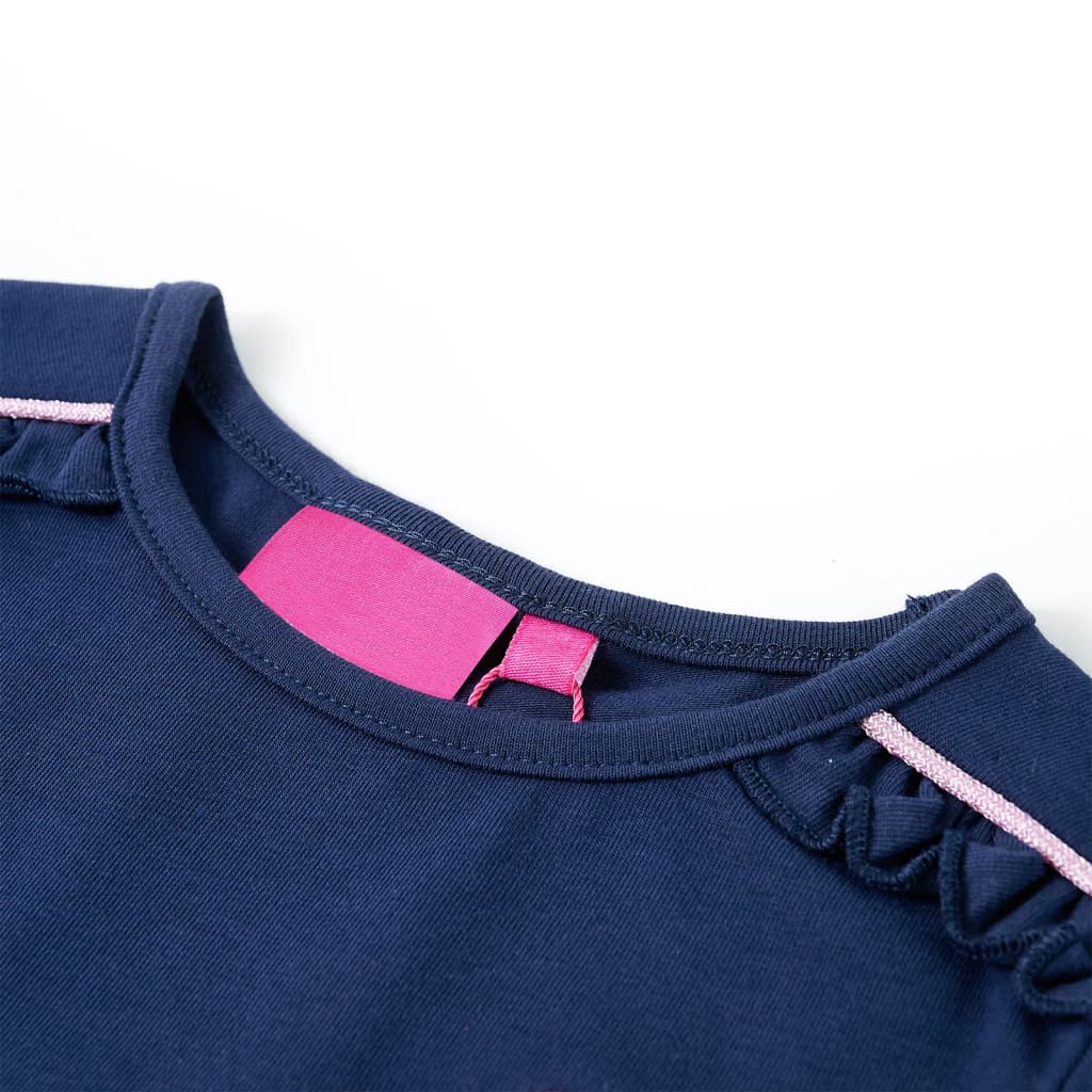 T-shirt manches longues enfant bleu marine 116