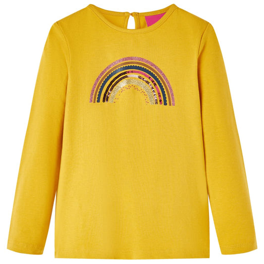 Kids' Long-Sleeved Shirt Ochre 92