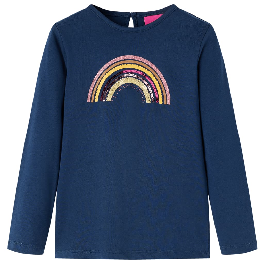 Kids' Long-Sleeved Shirt Navy Blue 92