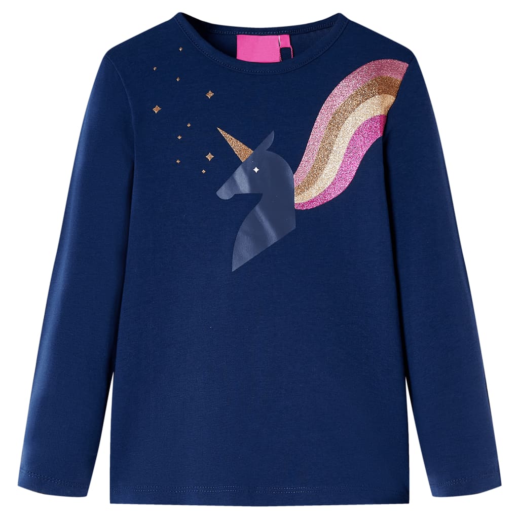 T-shirt manches longues enfant marine 128