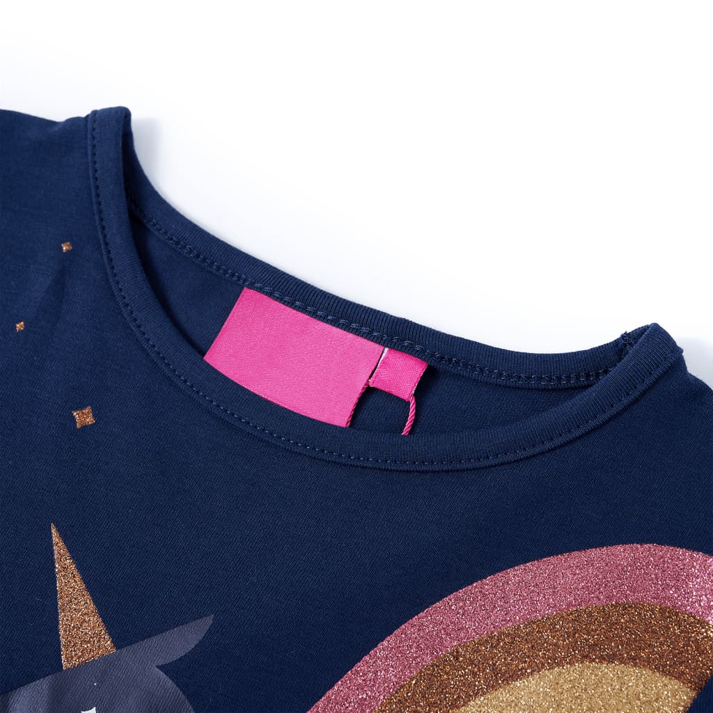 T-shirt manches longues enfant marine 128