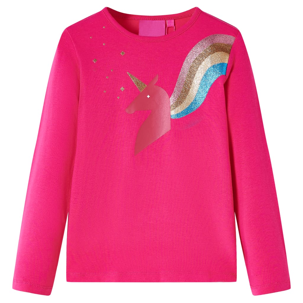 T-shirt manches longues enfant rose vif 92