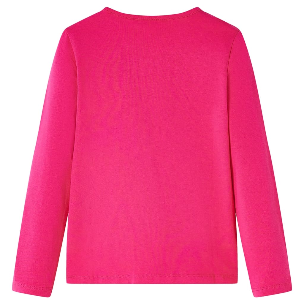 T-shirt manches longues enfant rose vif 104