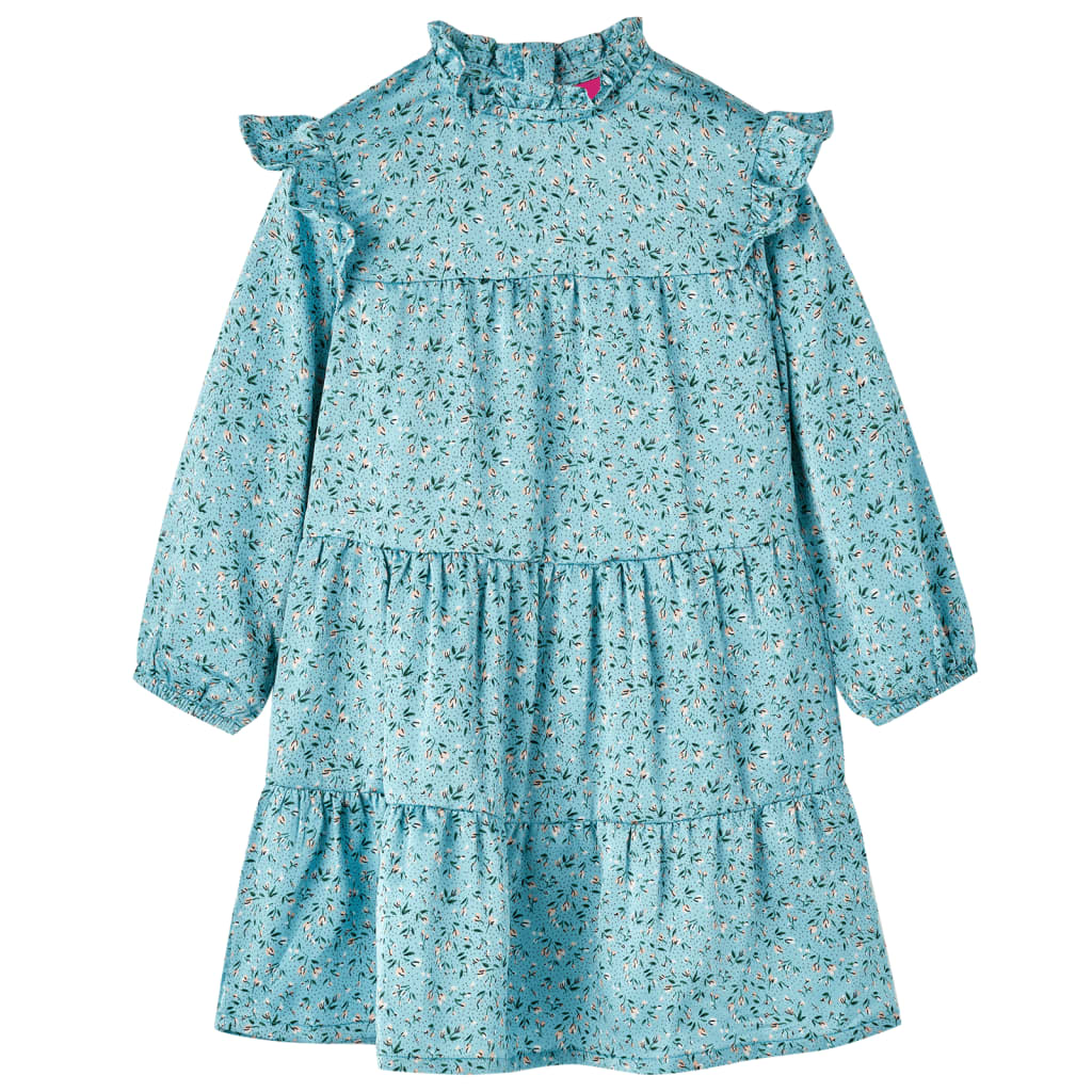 Robe pour enfant à manches longues Bleu 116
