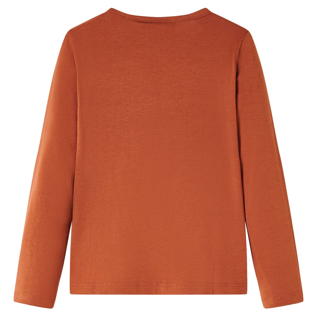 Kids' Long-Sleeve Shirt Cognac 116