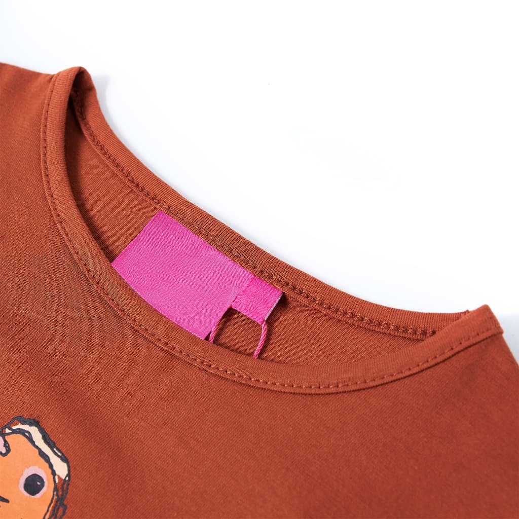 Kids' Long-Sleeve Shirt Cognac 116