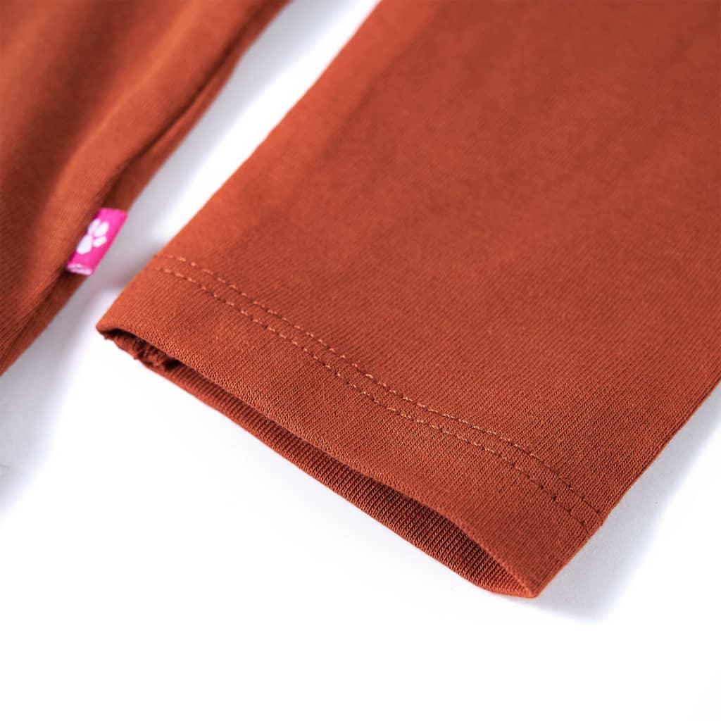 Kids' Long-Sleeve Shirt Cognac 116