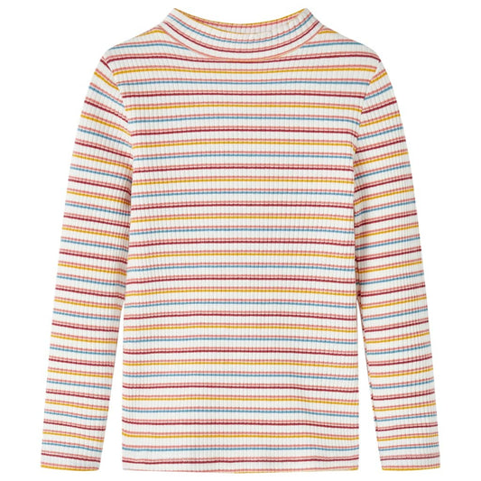 Children's Long-Sleeved Half-Neck Shirt Ecru 92