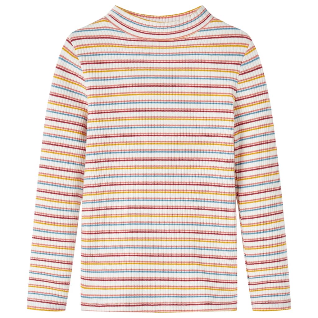 T-shirt manches longues enfant col roulé mi-haut écru 116