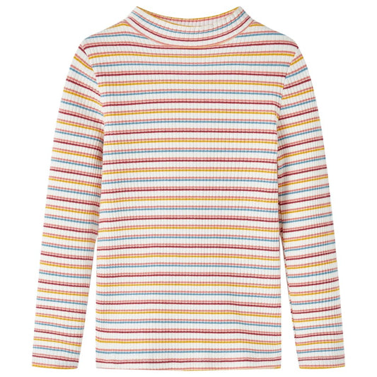 Kids' long-sleeved top with mock neck, ecru, size 116