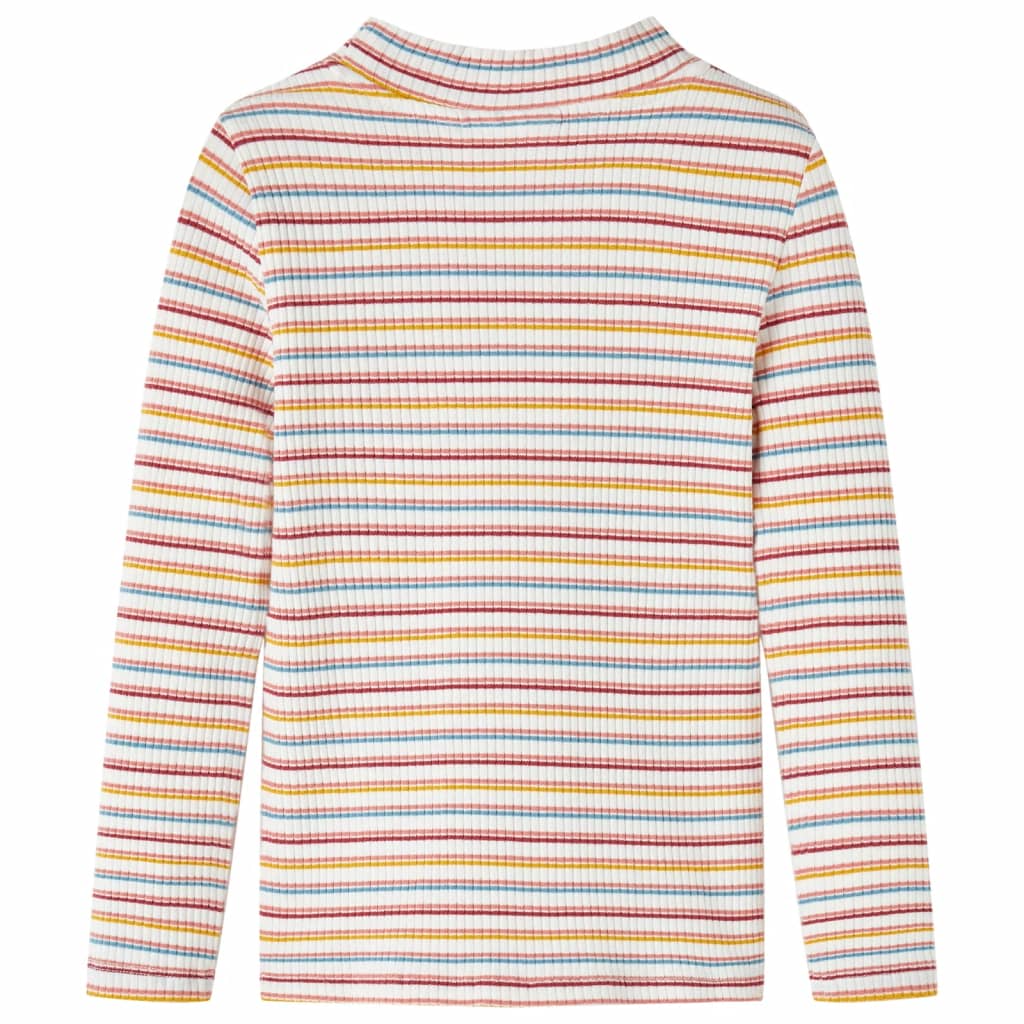 T-shirt manches longues enfant col roulé mi-haut écru 116
